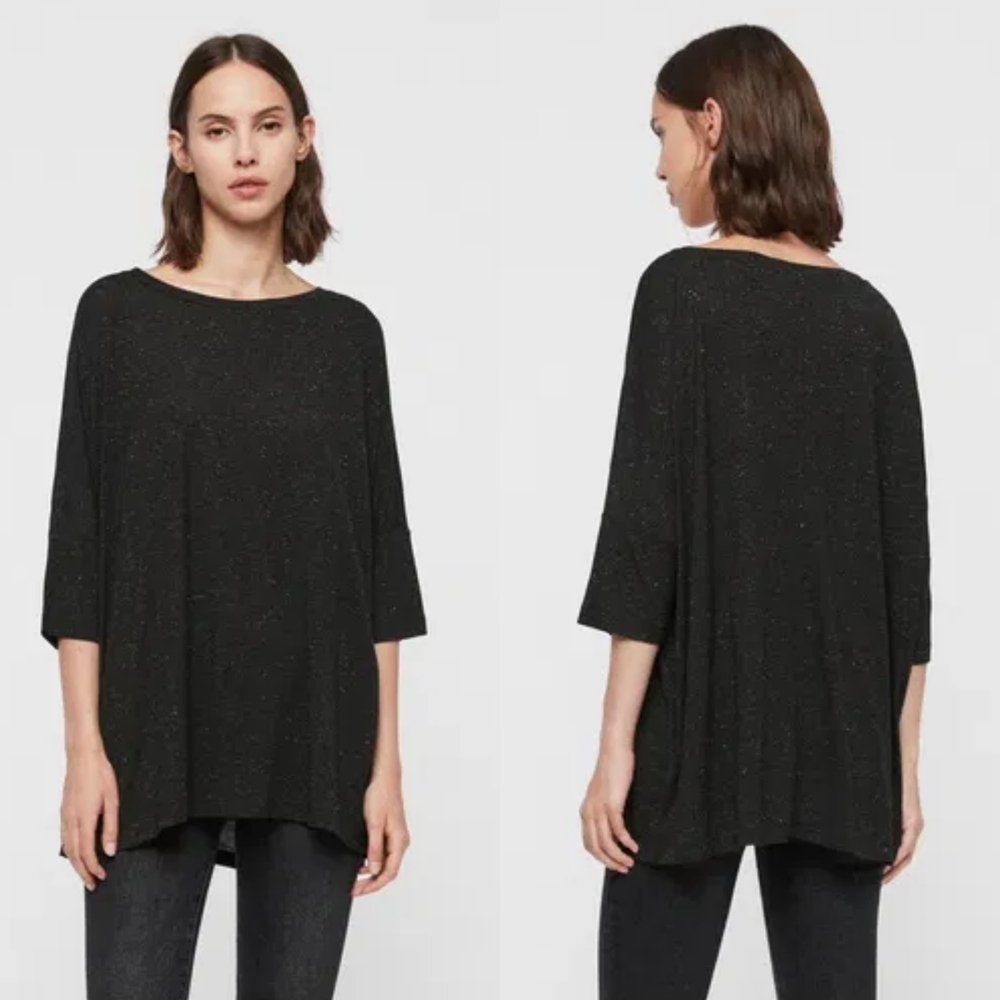 All Saints Pura Shimmer Tee ~ NWOT